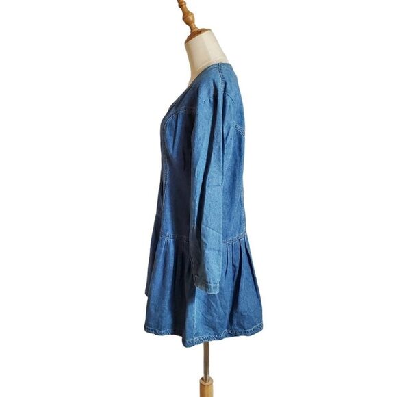 Northwest Blue Vintage Denim Dropwaist Mini Dress - Picture 4 of 6